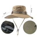 Chapeau de pêcheur pour homme 55–60 cm Avec cordon sous le menton Visière de protection de 9 cm Chapeau d'été contre le soleil Chapeau de randonnée en plein air pour la pêche 4