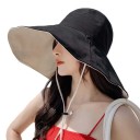Chapeau de soleil pour femme UPF 50+ 55-60 cm Large bord Chapeau de plage d'été Protection contre les UV Léger et respirant 1