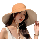 Chapeau de soleil pour femme UPF 50+ 55-60 cm Large bord Chapeau de plage d'été Protection contre les UV Léger et respirant 5