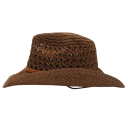 Chapeau de soleil vintage cowboy 55–58 cm Chapeau en paille unisexe Style ethnique Protection UV Chapeau de plage Résistant au vent Accessoire 10