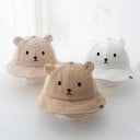 Chapeau en coton pour enfant avec oreilles d'ours Taille de tête 45–48 cm Bonnet pour bébé 3–18 mois Chapeau de protection d'été 2