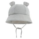 Chapeau en coton pour enfants avec oreilles et lien de serrage Circonférence de tête 35–39 cm Visière 27 cm Profondeur 11 cm Chapeau 6