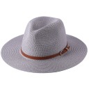 Chapeau en paille avec ceinture 8
