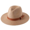 Chapeau en paille avec double bande 16