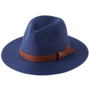 Chapeau en paille avec double bande 9