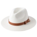 Chapeau en paille avec double bande 12