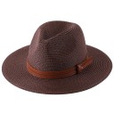 Chapeau en paille avec double bande 10
