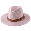 Chapeau en paille avec double bande 13