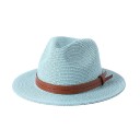 Chapeau en paille avec double bande 14