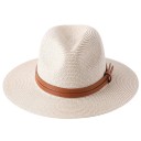 Chapeau en paille avec double bande 1