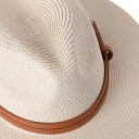 Chapeau en paille avec double bande 4