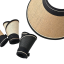 Chapeau en paille cylindrique avec protection UV 57–60 cm Chapeau de soleil extérieur pour adultes Style décontracté Protection solaire 9