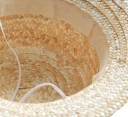 Chapeau en paille pour enfants avec pompons 3