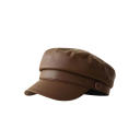 Chapeau noir à huit pans en polyester Style rétro britannique casquette de journaliste avec visière Unisexe élégant chapeau de mode automne 7