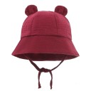 Chapéu de algodão para crianças com orelhas e atilho Circunferência da cabeça 35–39 cm Visor 27 cm Profundidade 11 cm Chapéu de bebé 3–12 9