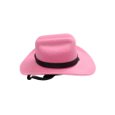 Chapéu de cowboy para cães e gatos com estrela Cobertura de cabeça ajustável Fantasia ocidental para animais de estimação Cilindro Acessórios para animais 13,5x11x6 cm 1