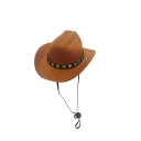 Chapéu de cowboy para cães e gatos com estrela Cobertura de cabeça ajustável Fantasia western para animais de estimação Acessórios 4