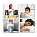 Chapéu de dormir longo em cetim 30 x 66 cm Chapéu de seda para a noite para mulheres com cabelo encaracolado, dreads e tranças Tamanho universal 50–66 cm 4