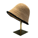 Chapéu de malha de inverno para senhora 56–60 cm Poliéster Chapéu quente e elástico Cobertura de cabeça macia e quente para o outono e inverno 3