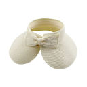 Chapéu de palha dobrável de verão para mulher 54–58 cm Com aba larga e laço Proteção UV Chapéu de praia Sem parte superior Primavera Verão Adulto 20