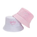 Chapéu de pescador reversível com padrão smile Polyester Unisex chapéu de verão à moda Proteção solar Circunferência 56–58 cm Leve 2