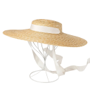 Chapéu de sol feminino 56-58 cm Vala 15 cm Chapéu de palha com fita Chapéu de praia de verão Proteção solar 2