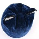 Chapéu feminino elegante com orelhas de gato Pedras brilhantes nas orelhas Aparência de veludo Material de algodão Perímetro de cabeça 56 a 10