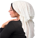 Chapéu muçulmano hidjabe com circunferência de cabeça 58 cm Turbante macio para cabeça coberta Chapéu informal de verão para mulheres e raparigas 5