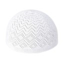 Chapéu muçulmano masculino com padrão tricotado 58 cm em acrílico tamanho universal para uso diário e oração 2
