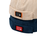 Chapéu unissexo de veludo cotelê sem aba de algodão Chapéu dockers ajustável Estilo streetwear hip hop Chapéu retro em forma de cúpula para homens e mulheres 2