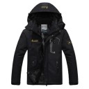 Chaqueta aislante con cremallera para exteriores Chaqueta impermeable con capucha Chaqueta de senderismo con forro Chaqueta de montaña para clima frío 3