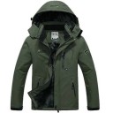 Chaqueta aislante con cremallera para exteriores Chaqueta impermeable con capucha Chaqueta de senderismo con forro Chaqueta de montaña para clima frío 7