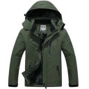 Chaqueta aislante con cremallera para exteriores Chaqueta impermeable con capucha Chaqueta de senderismo con forro Chaqueta de montaña para clima frío 7