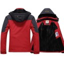 Chaqueta aislante con cremallera para exteriores Chaqueta impermeable con capucha Chaqueta de senderismo con forro Chaqueta de montaña para clima frío 2