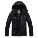Chaqueta aislante con cremallera para exteriores Chaqueta impermeable con capucha Chaqueta de senderismo con forro Chaqueta 2