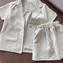 Chaqueta, camiseta de tirantes y pantalón corto niña L1411 5