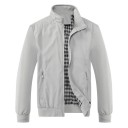 Chaqueta con cremallera y cuello alto Chaqueta ligera de otoño con forro Chaqueta elegante para el tiempo libre Chaqueta cortavientos para la ciudad y la naturaleza 5
