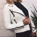 Chaqueta corta de mujer de piel sintética 4