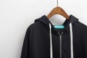 Chaqueta de anorak de primavera para mujer en estilo japonés con capucha Cierre de cremallera en el pecho Bolsillo tipo canguro Puños 44