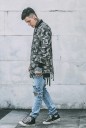 Chaqueta de camuflaje elegante para hombre J1615 7