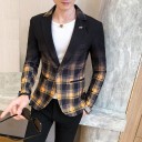 Chaqueta de cuadros para hombre F404 6