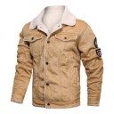 Chaqueta de cuero con cuello para hombre 7