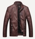Chaqueta de cuero de lujo para hombre J1989 10