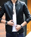 Chaqueta de cuero elegante para hombre J2741 12