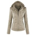 Chaqueta de cuero moderna para mujer J919 9