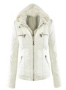 Chaqueta de cuero moderna para mujer J919 7