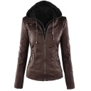 Chaqueta de cuero moderna para mujer J919 10