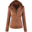 Chaqueta de cuero moderna para mujer J919 8