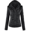 Chaqueta de cuero moderna para mujer J919 6