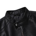 Chaqueta de cuero negra para hombre 4